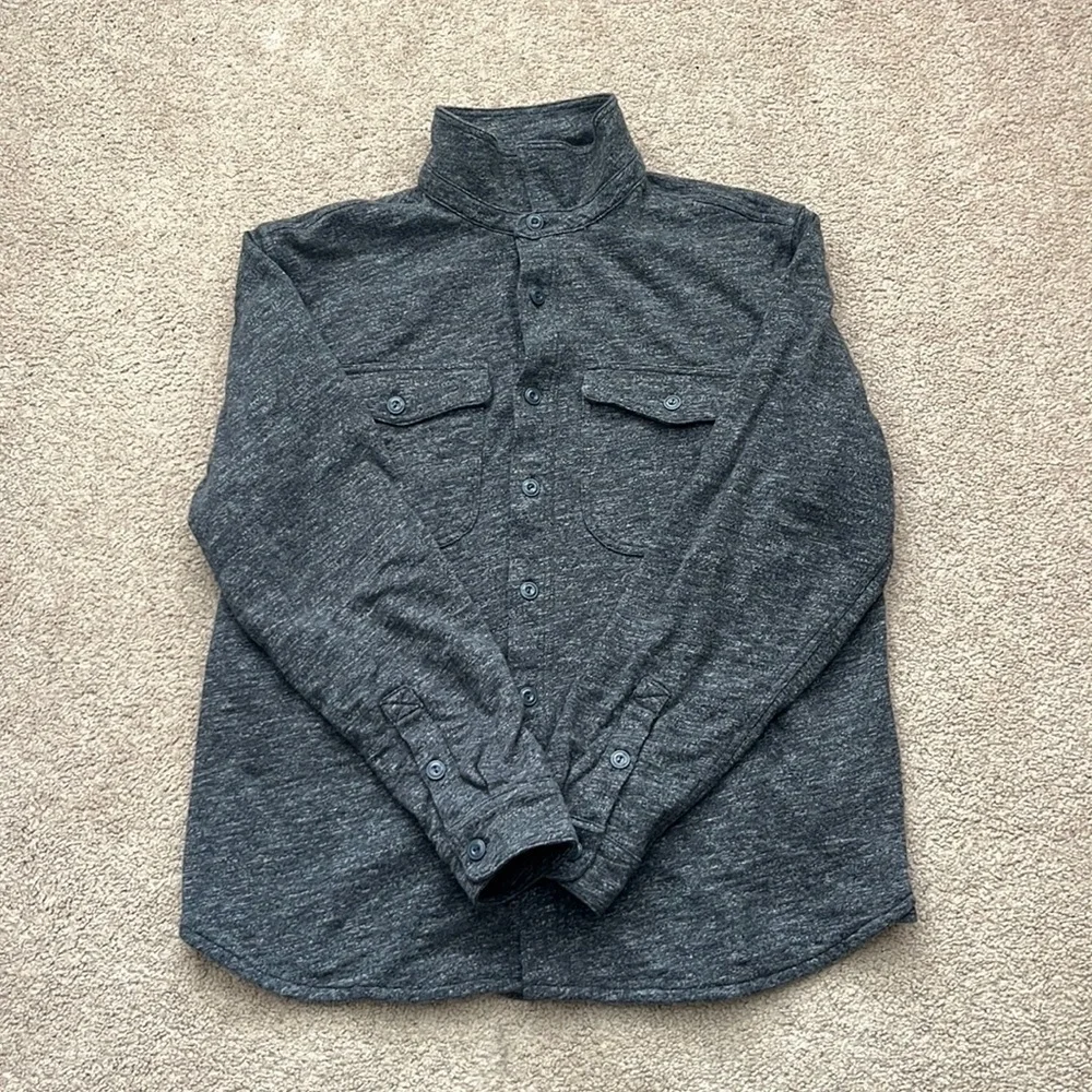 J. Crew Long Sleeve Button Up Collared Gray Wash Shirt Size XL